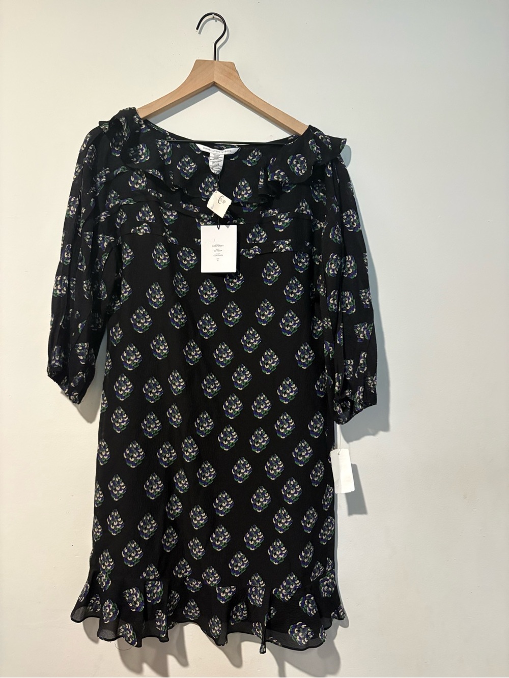 Diane von Furstenberg DVF Gotilda Silk Dress Gem Rain NWT Size 8